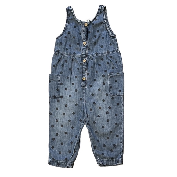 Girls 18M Polka Dot Overalls - Picture 1 of 2